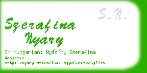 szerafina nyary business card